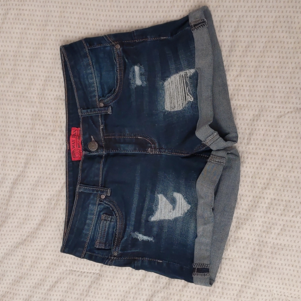 Wax Jeans Butt I Love You Small Jean Shorts